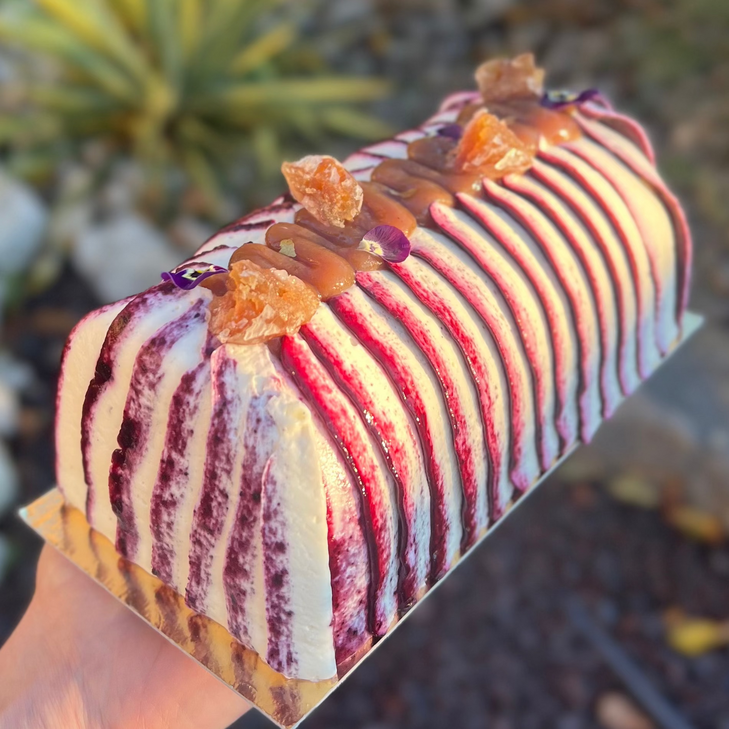 La Bûche Marron-Cassis